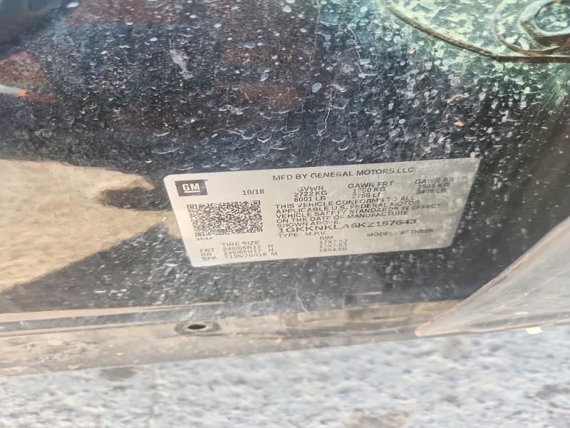 Aukcja sprzedaży 2019 Gmc Acadia, vin: 1GKKNKLA6KZ157643, numer aukcji: 70374556