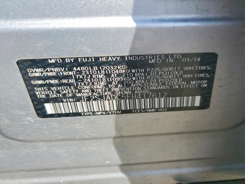 Продажа на аукционе авто 2015 Subaru Forester, vin: JF2SJADC5FH417612, номер лота: 68368646