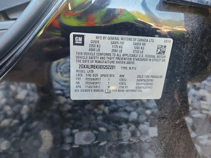 Aukcja sprzedaży 2014 Gmc Terrain, vin: 2GKALMEK9E6252281, numer aukcji: 67065706