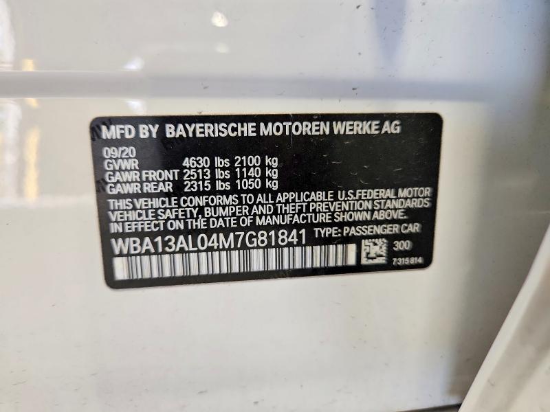 Продажа на аукционе авто 2021 Bmw M235xi, vin: WBA13AL04M7G81841, номер лота: 67878636