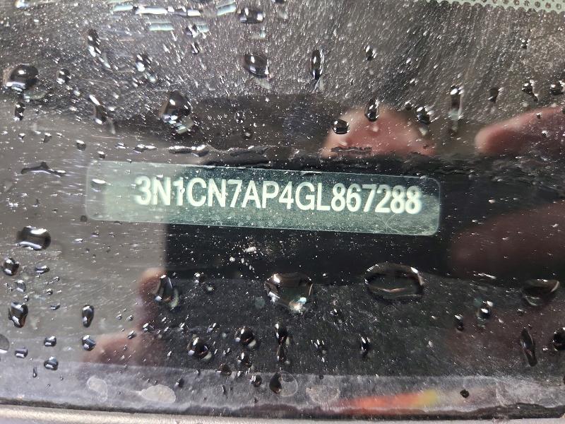 68328356 :رقم المزاد ، 3N1CN7AP4GL867288 vin ، 2016 Nissan Versa مزاد بيع