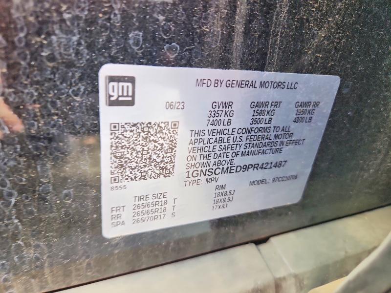 68413616 :رقم المزاد ، 1GNSCMED9PR421487 vin ، 2023 Chevrolet Tahoe مزاد بيع