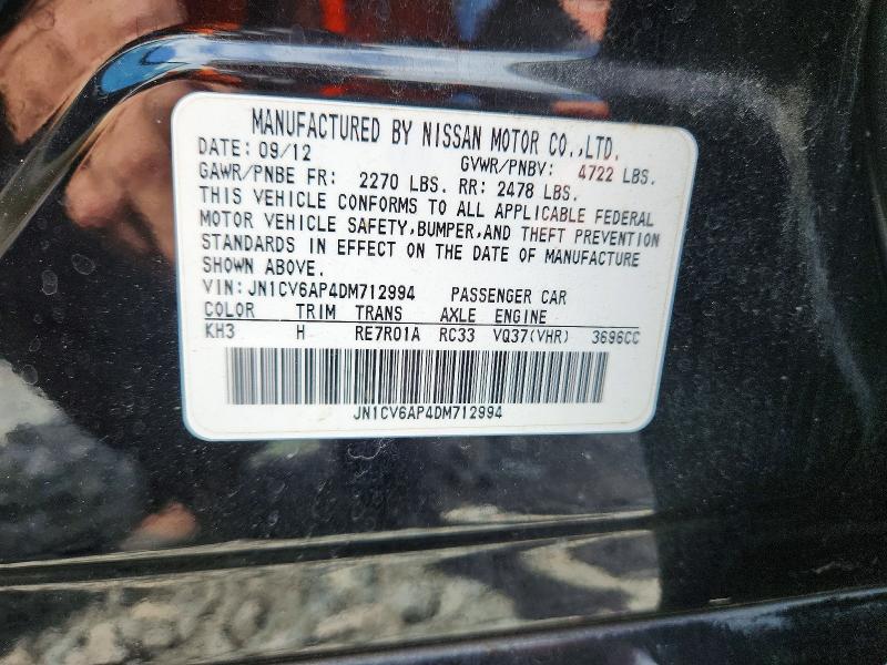 Aukcja sprzedaży 2013 Infiniti G37 Sedan, vin: JN1CV6AP4DM712994, numer aukcji: 70206626
