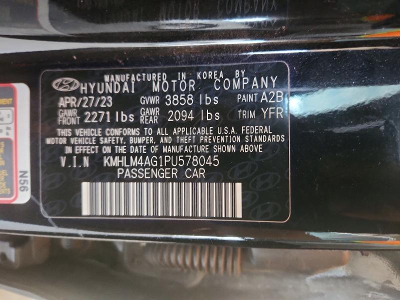 Продажа на аукционе авто 2023 Hyundai Elantra, vin: KMHLM4AG1PU578045, номер лота: 68708806