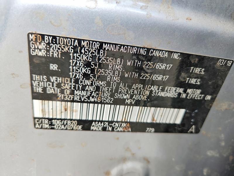 Aukcja sprzedaży 2018 Toyota Rav4, vin: 2T3ZFREV5JW461562, numer aukcji: 71057636