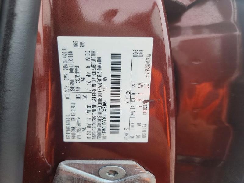 2018 Ford Escape მანქანა იყიდება აუქციონზე, vin: 1FMCU0GD9JUC28465, აუქციონის ნომერი: 68389346