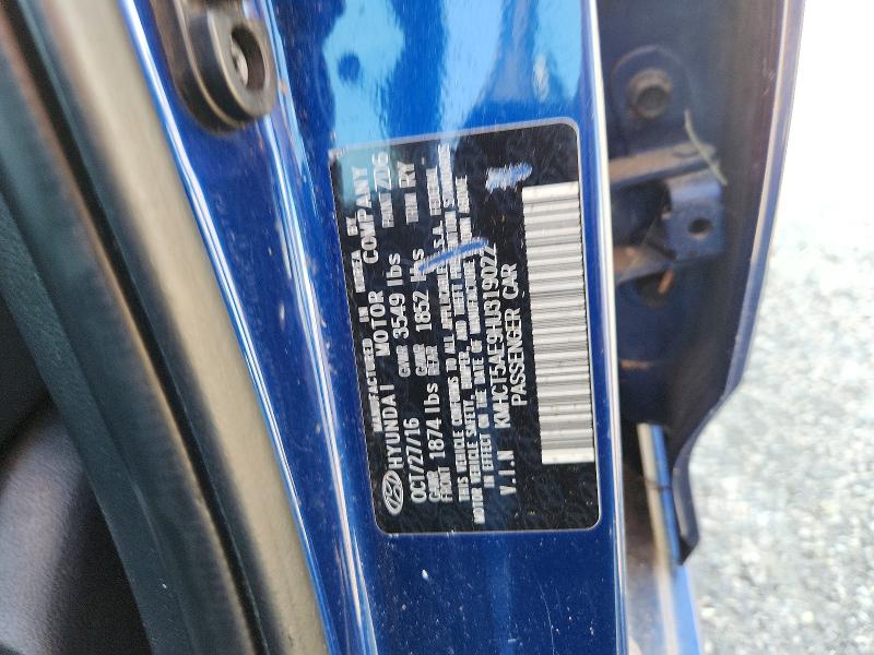 66103536 :رقم المزاد ، KMHCT5AE9HU319022 vin ، 2017 Hyundai Accent مزاد بيع
