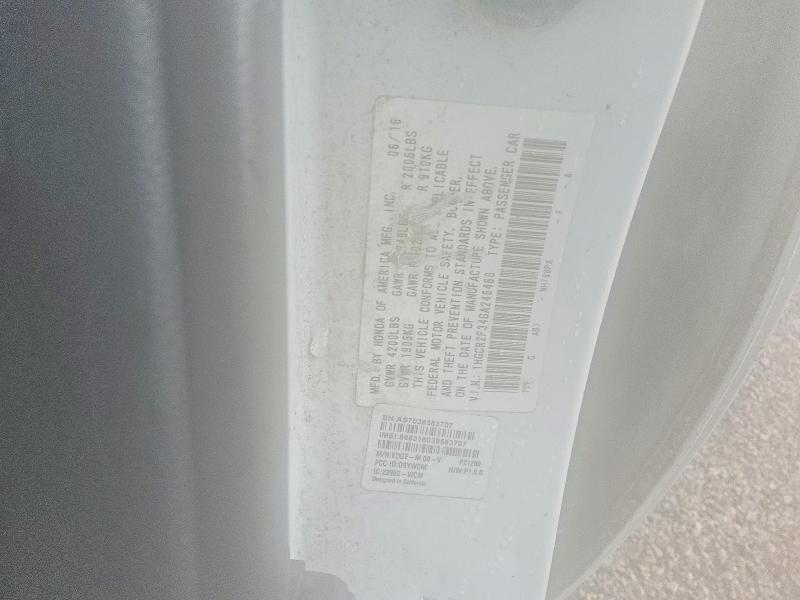Auction sale of the 2016 Honda Accord, vin: 1HGCR2F34GA246460, lot number: 68232276