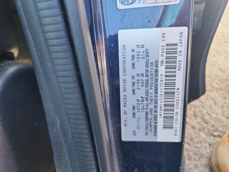 Продажа на аукционе авто 2014 Mazda 3, vin: JM1BM1V35E1172919, номер лота: 67611496
