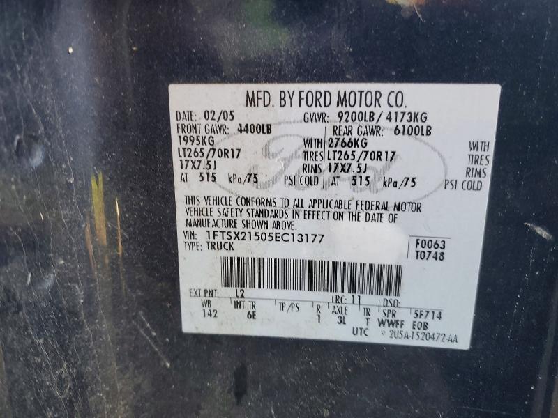 Aukcja sprzedaży 2005 Ford F250, vin: 1FTSX21505EC13177, numer aukcji: 69682436