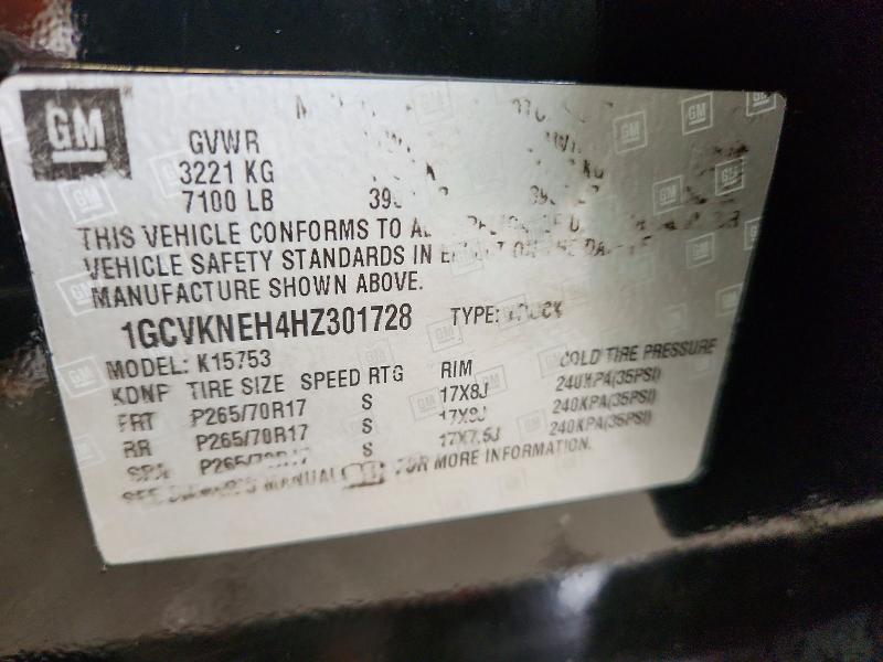 2017 Chevrolet Silverado მანქანა იყიდება აუქციონზე, vin: 1GCVKNEH4HZ301728, აუქციონის ნომერი: 70895276