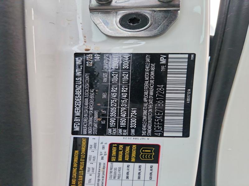 68996666 :رقم المزاد ، 4JGFF5KE7TB617284         vin ، 2026 Mercedes-benz Gls مزاد بيع