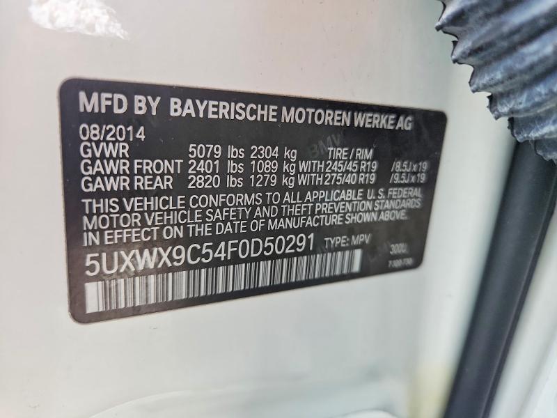 Aukcja sprzedaży 2015 Bmw X3, vin: 5UXWX9C54F0D50291, numer aukcji: 68709616