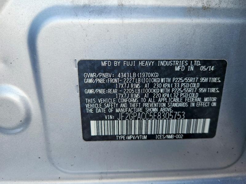 67467986 :رقم المزاد ، JF2GPACC5E8305753 vin ، 2014 Subaru Xv Crosstrek مزاد بيع
