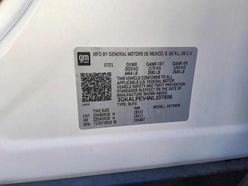 2022 Gmc Terrain მანქანა იყიდება აუქციონზე, vin: 3GKALPEV4NL107656, აუქციონის ნომერი: 66779036