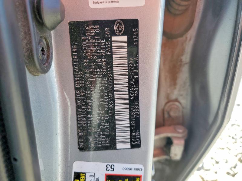 Продаж на аукціоні авто 2022 Toyota Camry, vin: 4T1K61AK0NU066444, номер лоту: 65667916