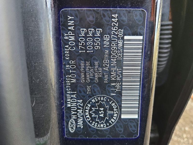 2024 Hyundai Elantra მანქანა იყიდება აუქციონზე, vin: KMHLN4DG9RU726244, აუქციონის ნომერი: 64955386