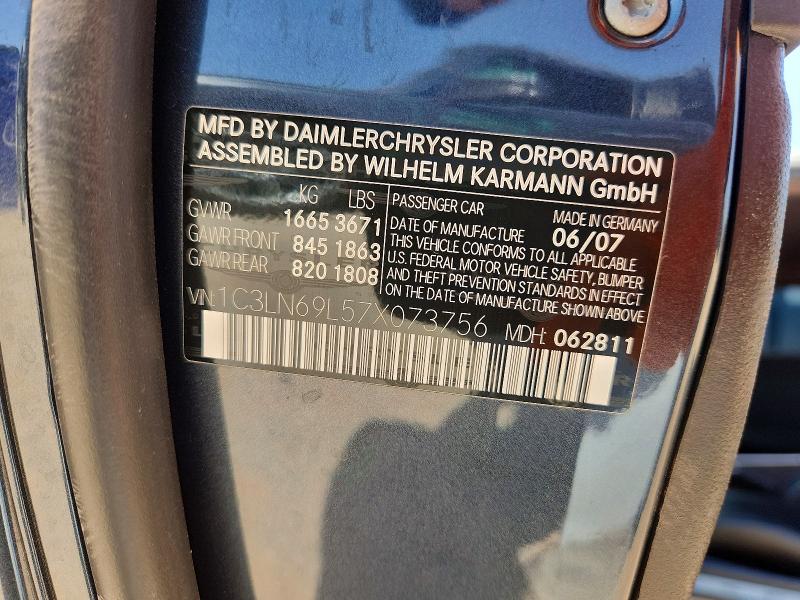 Продаж на аукціоні авто 2007 Chrysler Crossfire, vin: 1C3LN69L57X073756, номер лоту: 66799946