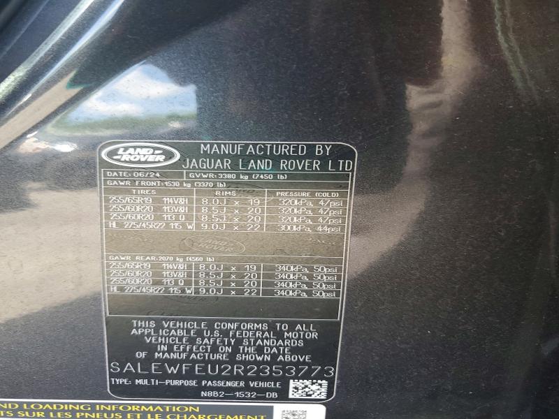 Продажа на аукционе авто 2024 Land Rover Defender, vin: SALEWFEU2R2353773, номер лота: 68140656