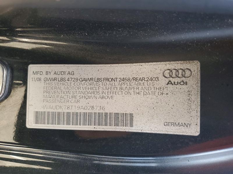 Aukcja sprzedaży 2009 Audi A5, vin: WAUDK78T19A028736, numer aukcji: 69178496