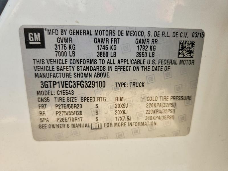 Продаж на аукціоні авто 2015 Gmc Sierra, vin: 3GTP1VEC3FG329100, номер лоту: 69180056