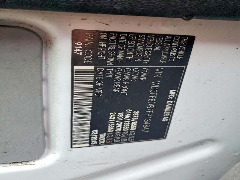 Aukcja sprzedaży 2015 Mercedes-benz Sprinter, vin: WD3PE8DB7FP134847, numer aukcji: 68523366