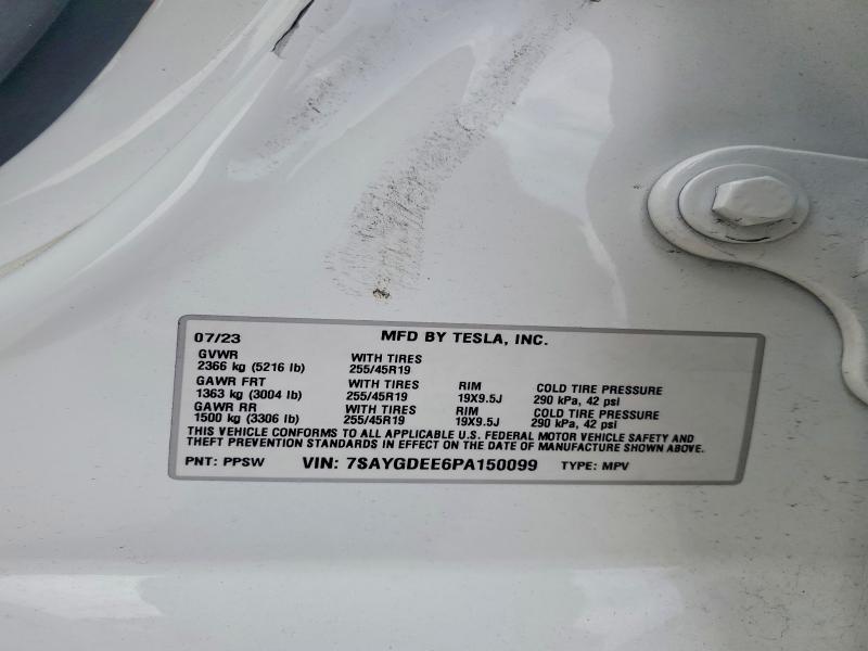 Aukcja sprzedaży 2023 Tesla Model Y, vin: 7SAYGDEE6PA150099, numer aukcji: 68110546