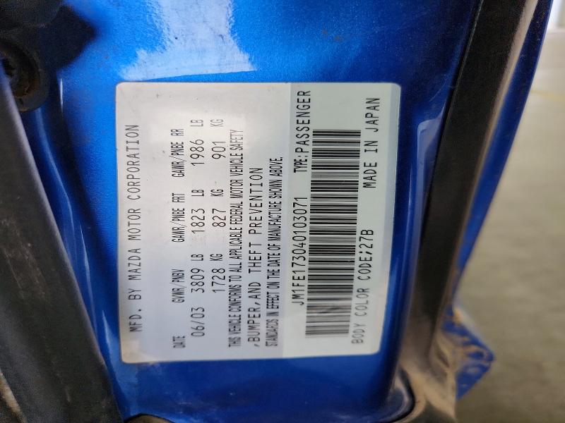 68296176 :رقم المزاد ، JM1FE173040103071 vin ، 2004 Mazda Rx8 مزاد بيع
