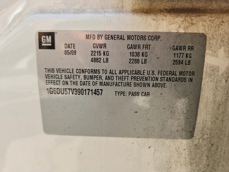 2009 Cadillac Cts მანქანა იყიდება აუქციონზე, vin: 1G6DU57V390171457, აუქციონის ნომერი: 69511816