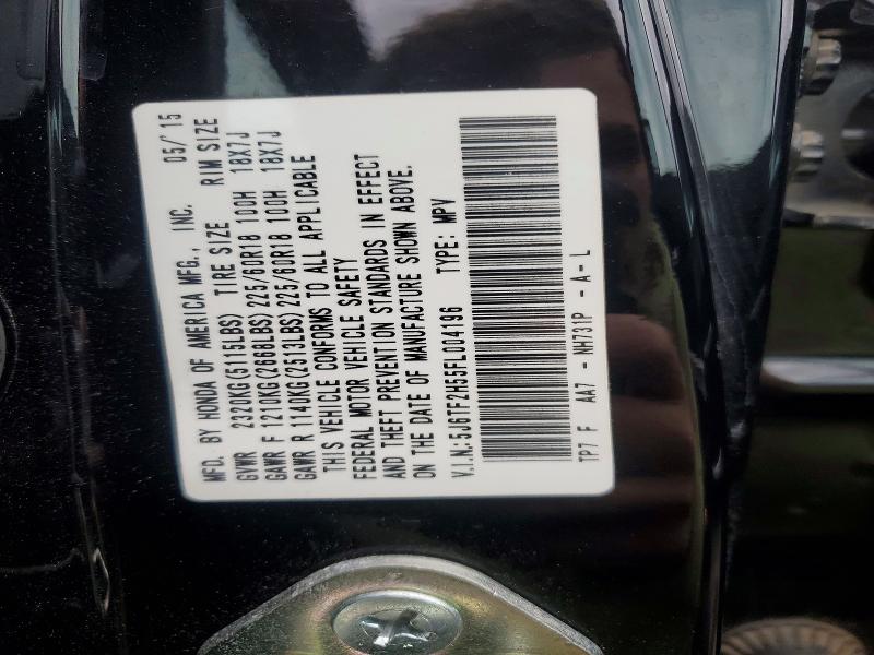 2015 Honda Crosstour მანქანა იყიდება აუქციონზე, vin: 5J6TF2H55FL004196, აუქციონის ნომერი: 70285976