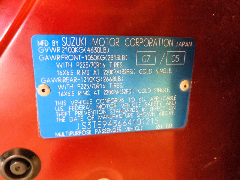 Продажа на аукционе авто 2006 Suzuki Grand Vitara, vin: JS3TE943664101215, номер лота: 67936236