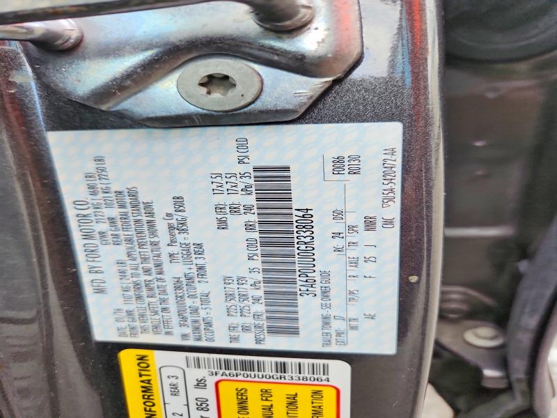 Продажа на аукционе авто 2016 Ford Fusion, vin: 3FA6P0UU0GR338064, номер лота: 69297146