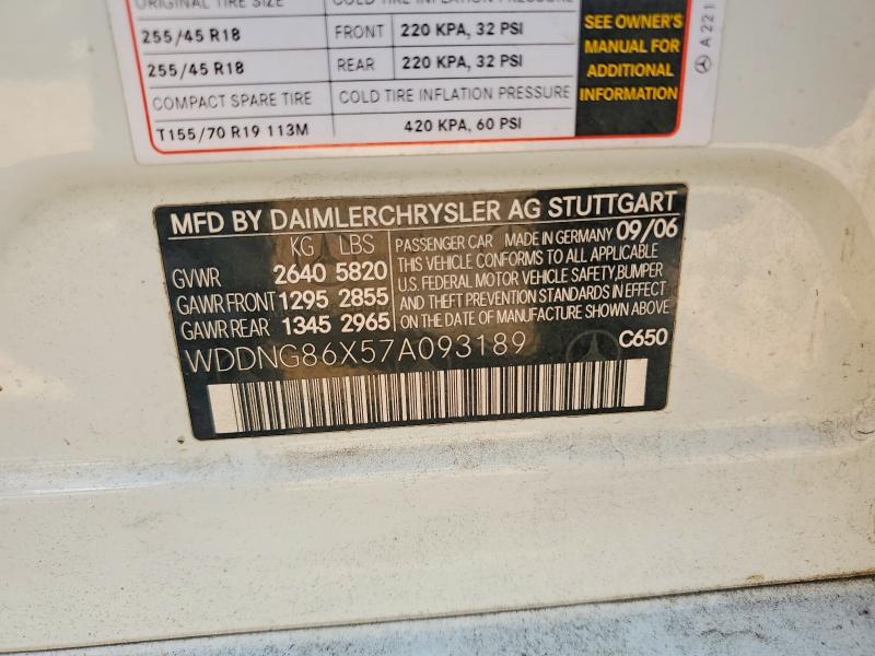 Продаж на аукціоні авто 2007 Mercedes-benz S, vin: WDDNG86X57A093189, номер лоту: 67873916