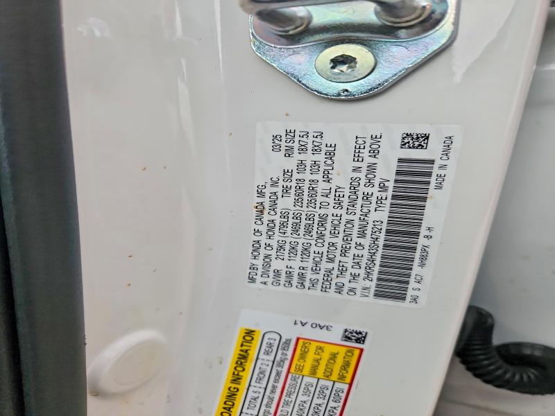 69045866 :رقم المزاد ، 2HKRS4H43SH475213 vin ، 2025 Honda Cr-v مزاد بيع