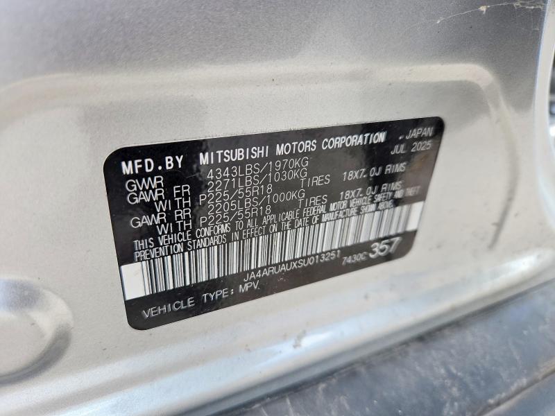 Aukcja sprzedaży 2025 Mitsubishi Outlander Sport, vin: JA4ARUAUXSU013251, numer aukcji: 68006386