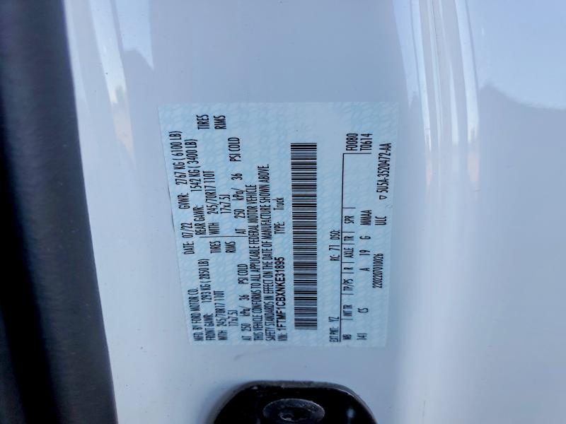 Продаж на аукціоні авто 2022 Ford F150, vin: 1FTMF1CBXNKE31895, номер лоту: 68366016