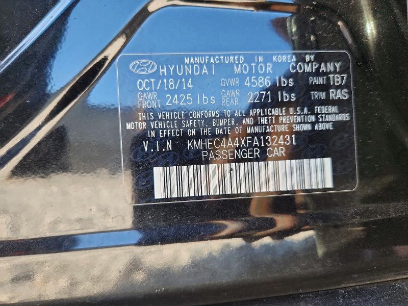 Продаж на аукціоні авто 2015 Hyundai Sonata Hybrid, vin: KMHEC4A4XFA132431, номер лоту: 68231306