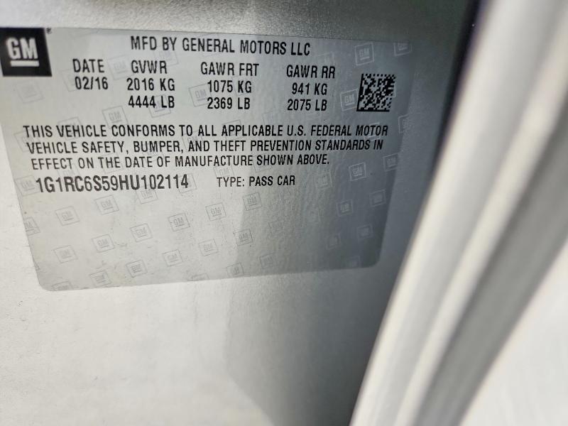 Продаж на аукціоні авто 2017 Chevrolet Volt, vin: 1G1RC6S59HU102114, номер лоту: 68761626