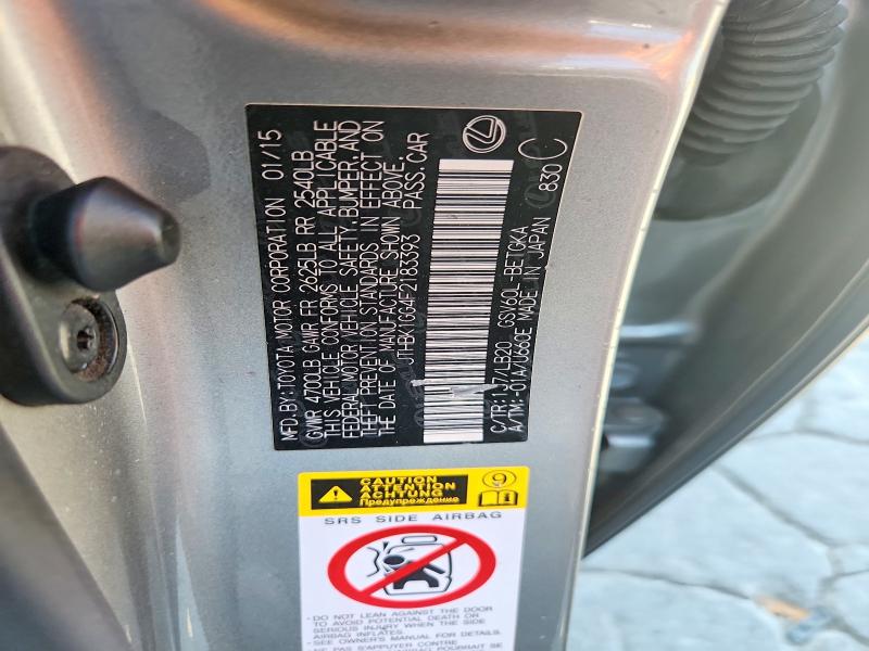 Продажа на аукционе авто 2015 Lexus Es, vin: JTHBK1GG4F2183393, номер лота: 69807296