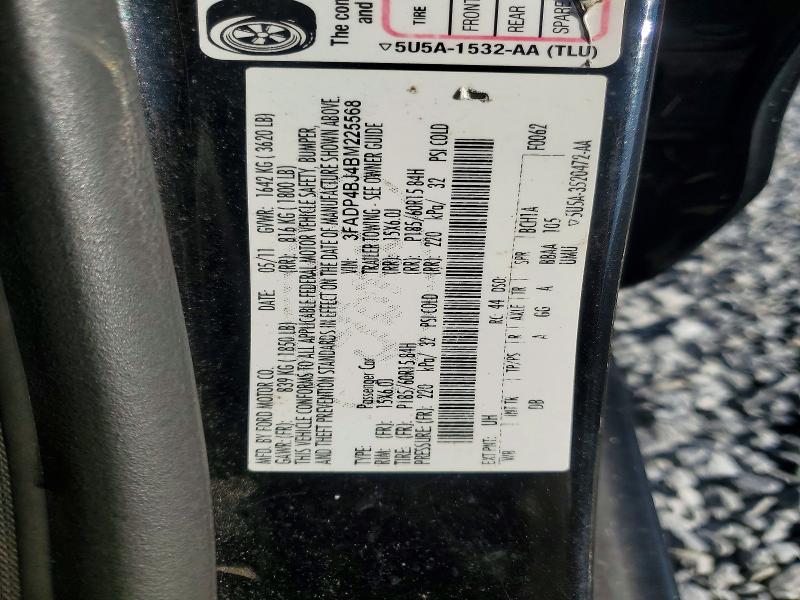 Aukcja sprzedaży 2011 Ford Fiesta, vin: 3FADP4BJ4BM225568        , numer aukcji: 68616776