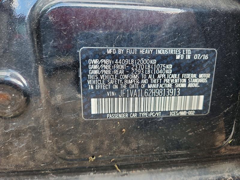 Aukcja sprzedaży 2017 Subaru Wrx, vin: JF1VA1L62H9813913, numer aukcji: 67847826