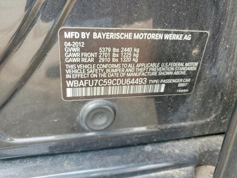 Продажа на аукционе авто 2012 Bmw 535, vin: WBAFU7C59CDU64493, номер лота: 68858926