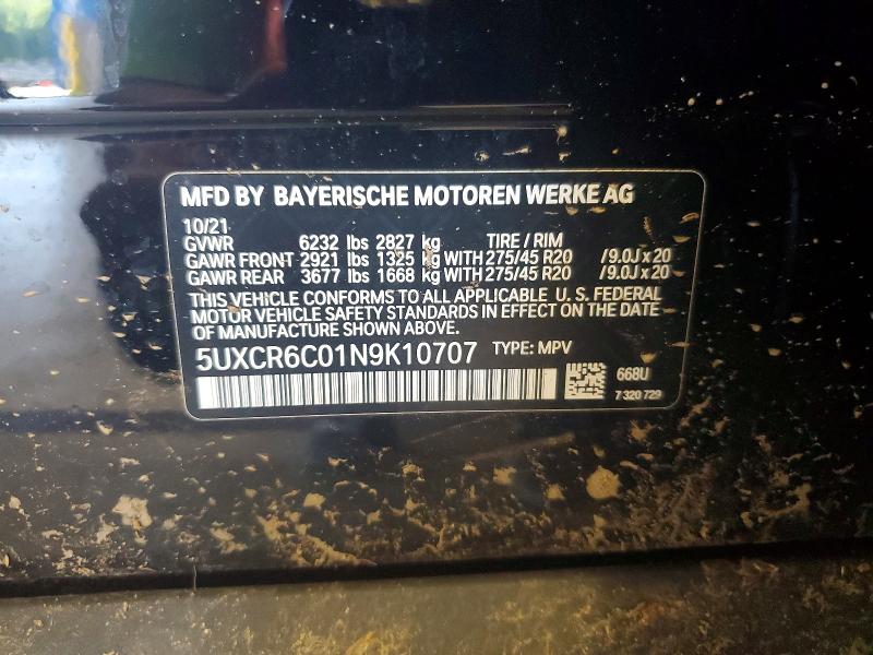 Aukcja sprzedaży 2022 Bmw X5, vin: 5UXCR6C01N9K10707, numer aukcji: 67313396
