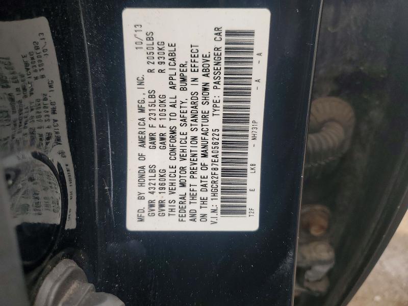 Продаж на аукціоні авто 2014 Honda Accord, vin: 1HGCR2F87EA056225, номер лоту: 67786416