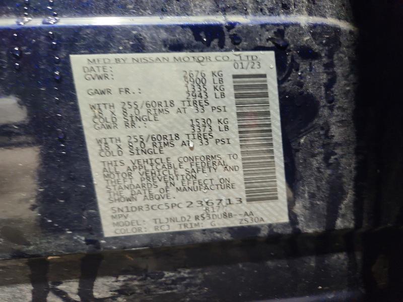 Продаж на аукціоні авто 2023 Nissan Pathfinder, vin: 5N1DR3CC5PC236713, номер лоту: 66918756