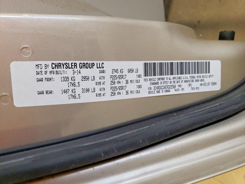 Продаж на аукціоні авто 2014 Dodge Grand Caravan, vin: 2C4RDGCGXER322560, номер лоту: 69401586