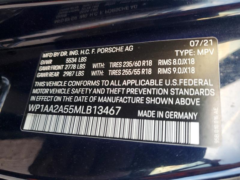 Продажа на аукционе авто 2021 Porsche Macan, vin: WP1AA2A55MLB13467, номер лота: 71442426