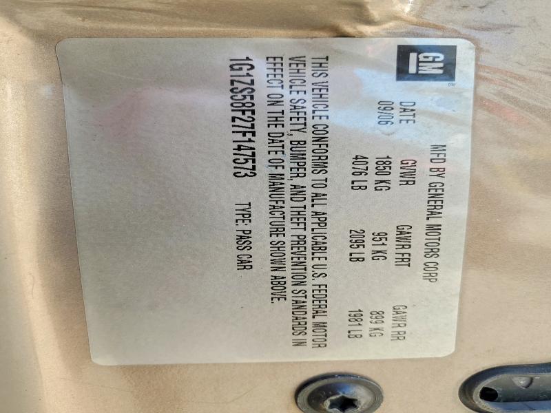 67534616 :رقم المزاد ، 1G1ZS58F27F147573 vin ، 2007 Chevrolet Malibu مزاد بيع