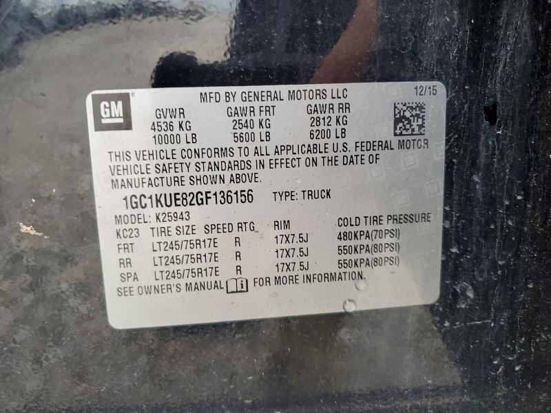 Aukcja sprzedaży 2016 Chevrolet Silverado, vin: 1GC1KUE82GF136156, numer aukcji: 69151806