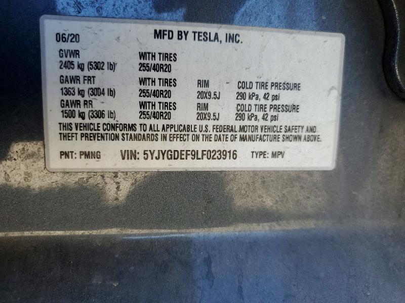 Продаж на аукціоні авто 2020 Tesla Model Y, vin: 5YJYGDEF9LF023916, номер лоту: 68248086